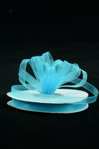 Organza Ribbon , Turquoise, 3/8 Inch x 25 Yards (1 Spool) SALE ITEM